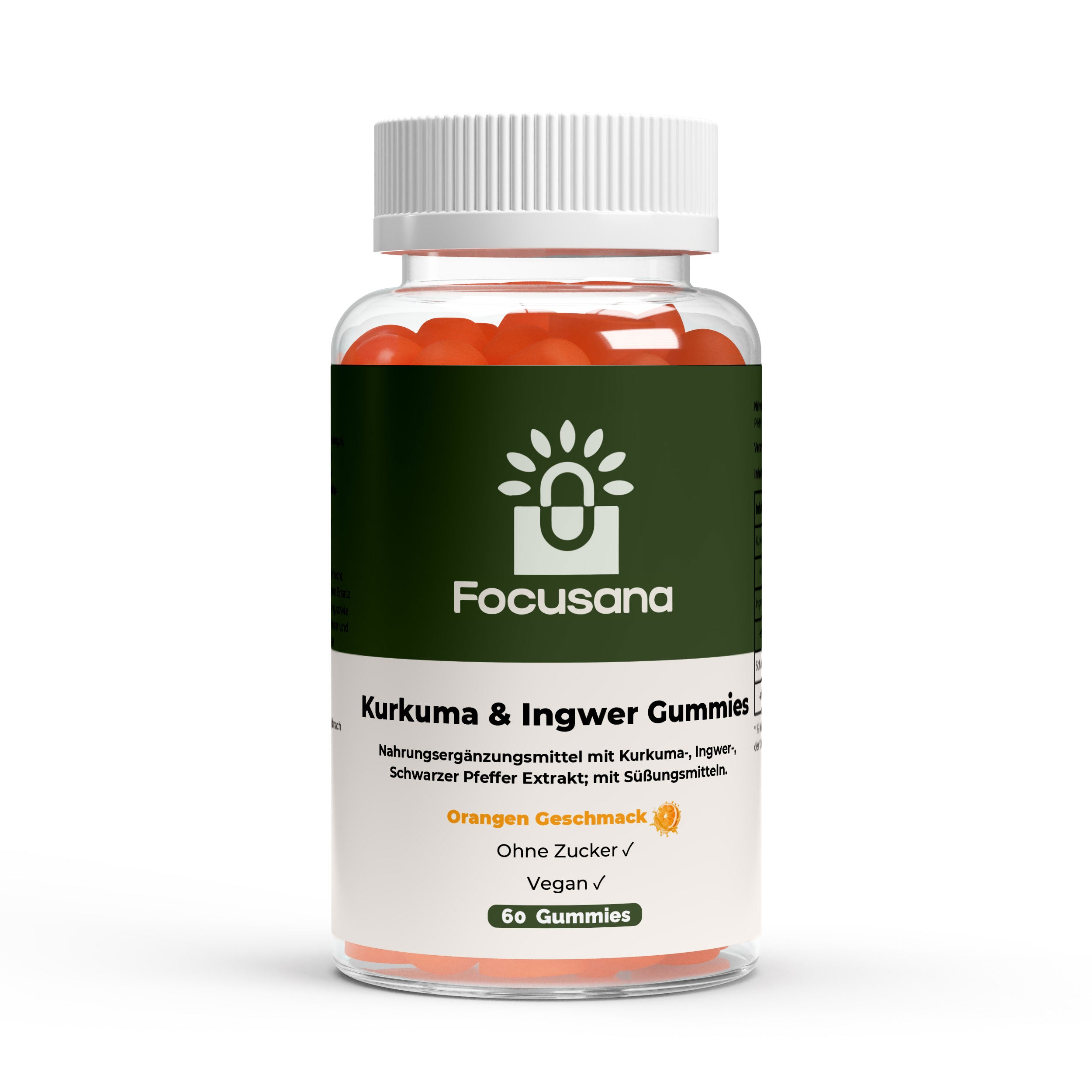 Kurkuma + Ingwer + Schwarzer Pfeffer Gummies - 60 Stk.