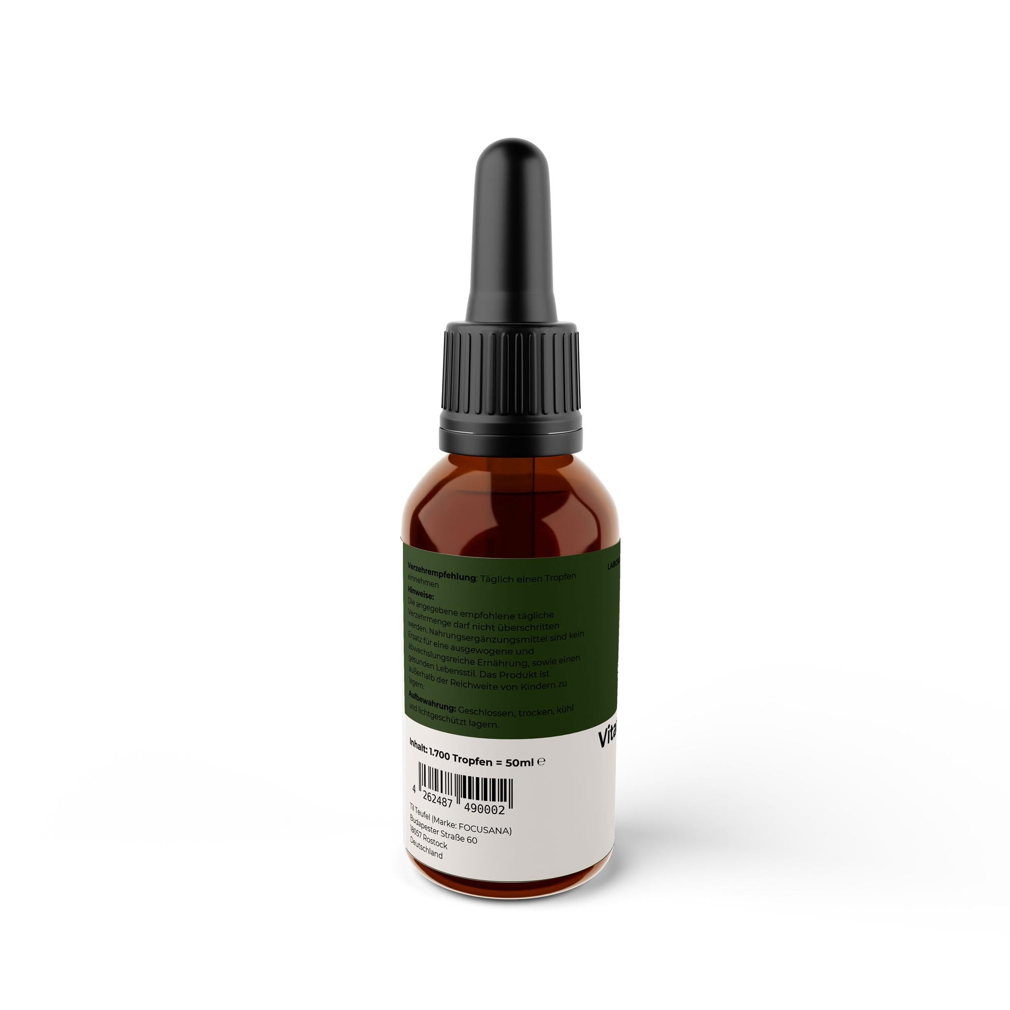 Vitamin D3 + K2 - 1.700 Tropfen (1.000 I.E.) - 50ml
