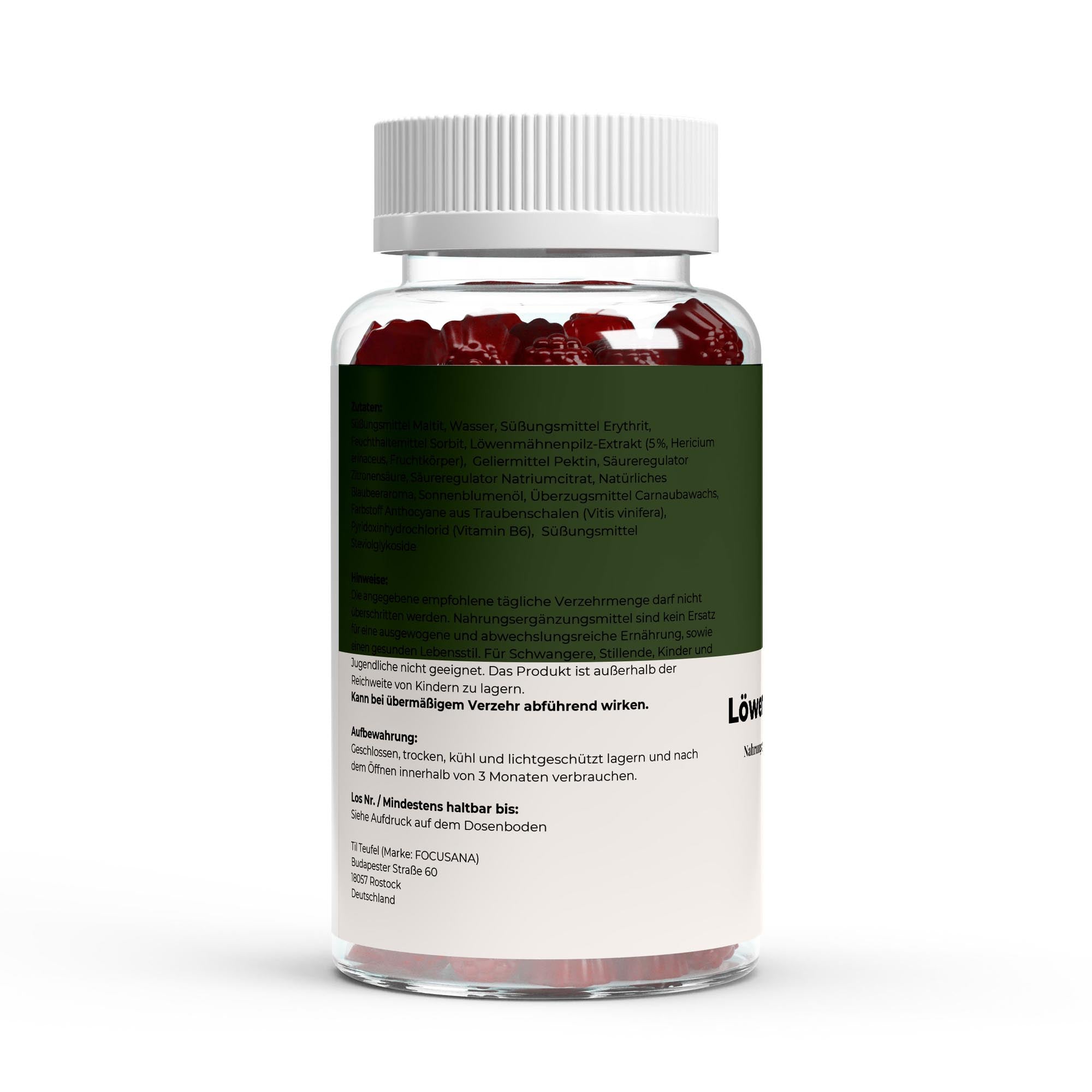 Löwenmähne + Vitamin B6 Gummies - 60 Stk.