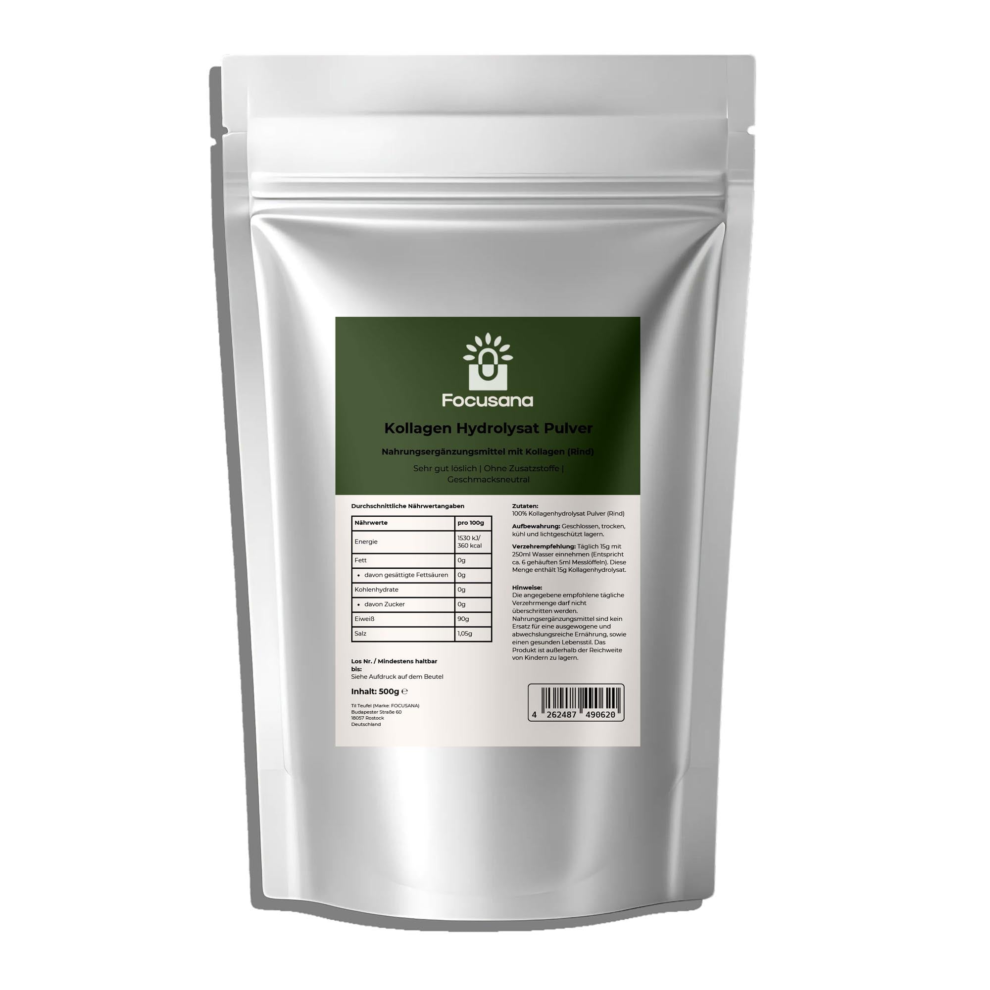 Kollagen Hydrolysat Pulver - 500g Doypack