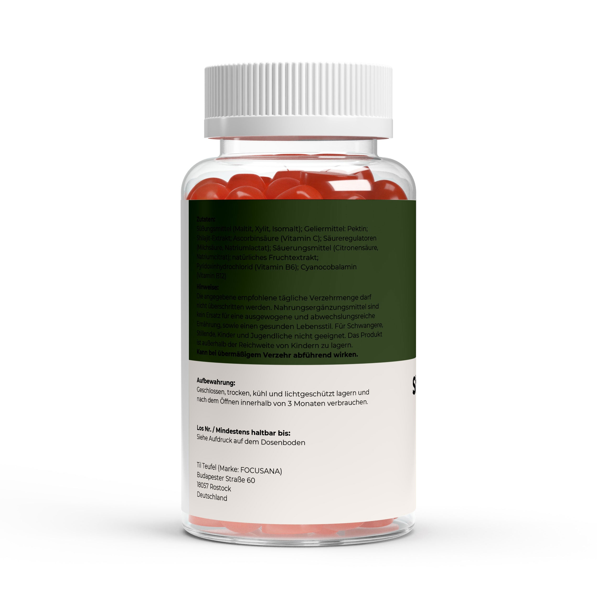 Premium Shilajit Gummies 1000 + Vitamin C,B6, B12 - 60 Stk