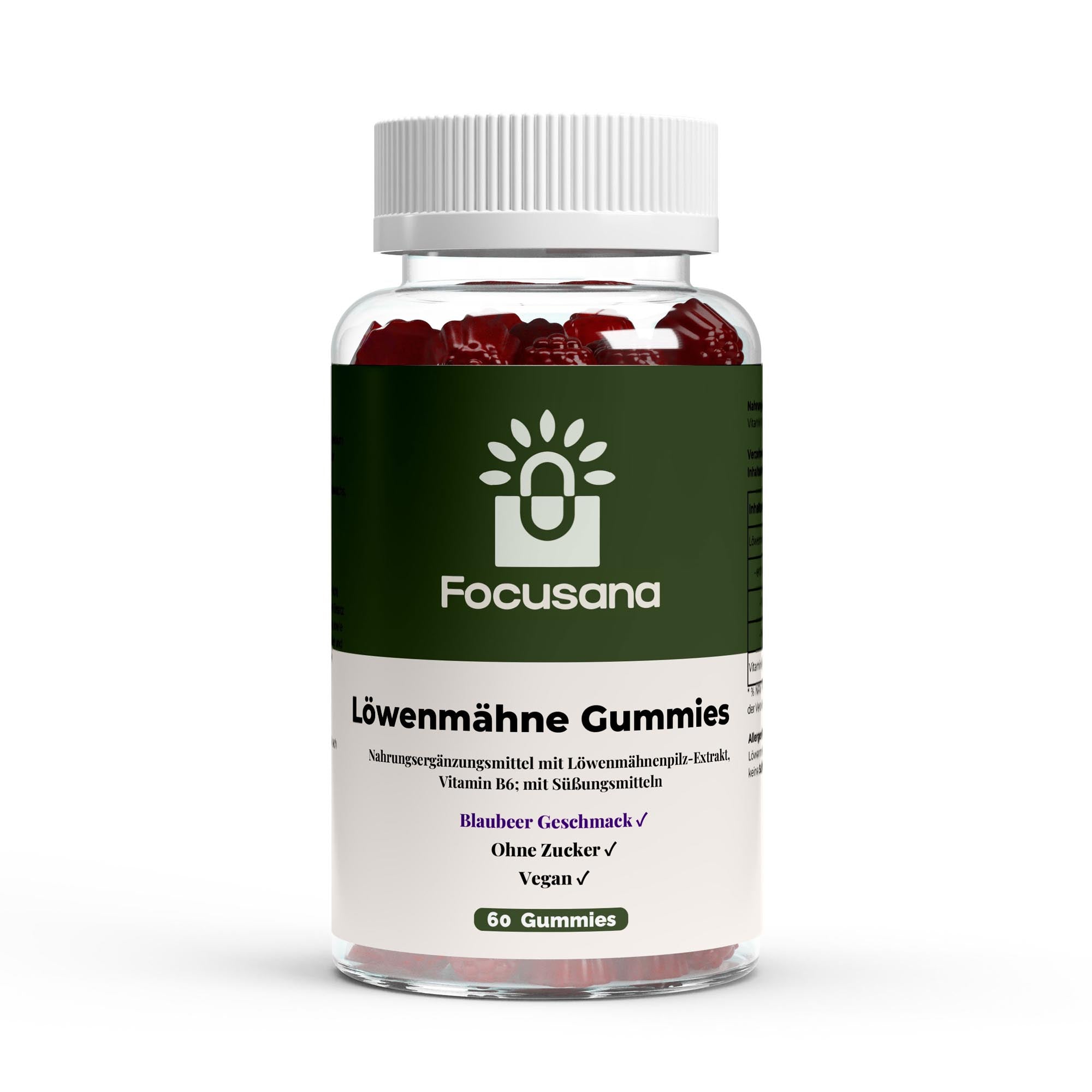 Löwenmähne + Vitamin B6 Gummies - 60 Stk.